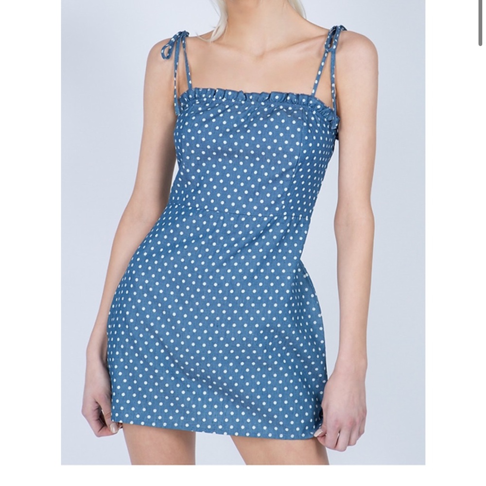 Fanco Polka Dot Dress with Spaghetti Straps Small